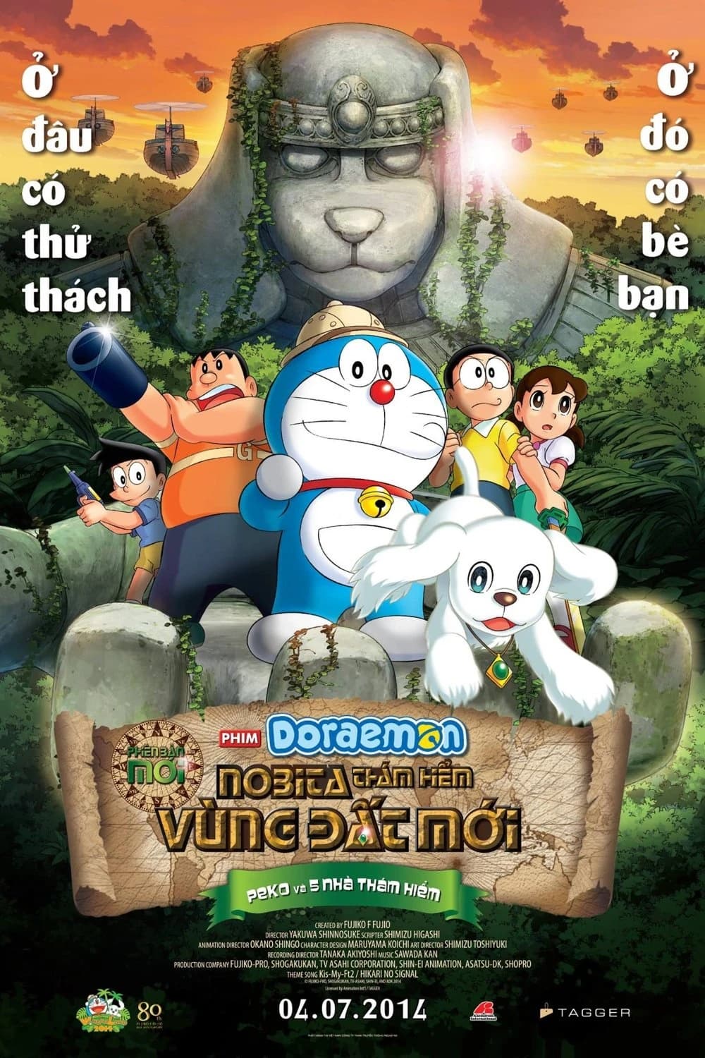 Xem Phim Doraemon: Nobita Thám Hiểm Vùng Đất Mới – Peko và 5 Nhà Thám Hiểm Vietsub HD Online - Rophim